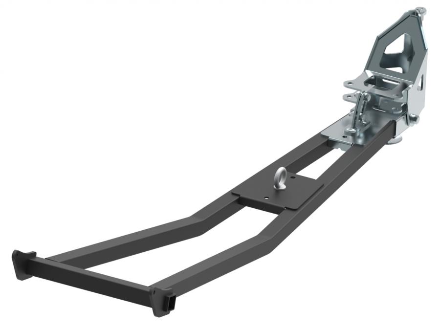 Push tube v-plow G2, mid-mount, for ATV with tracks, Iron Baltic