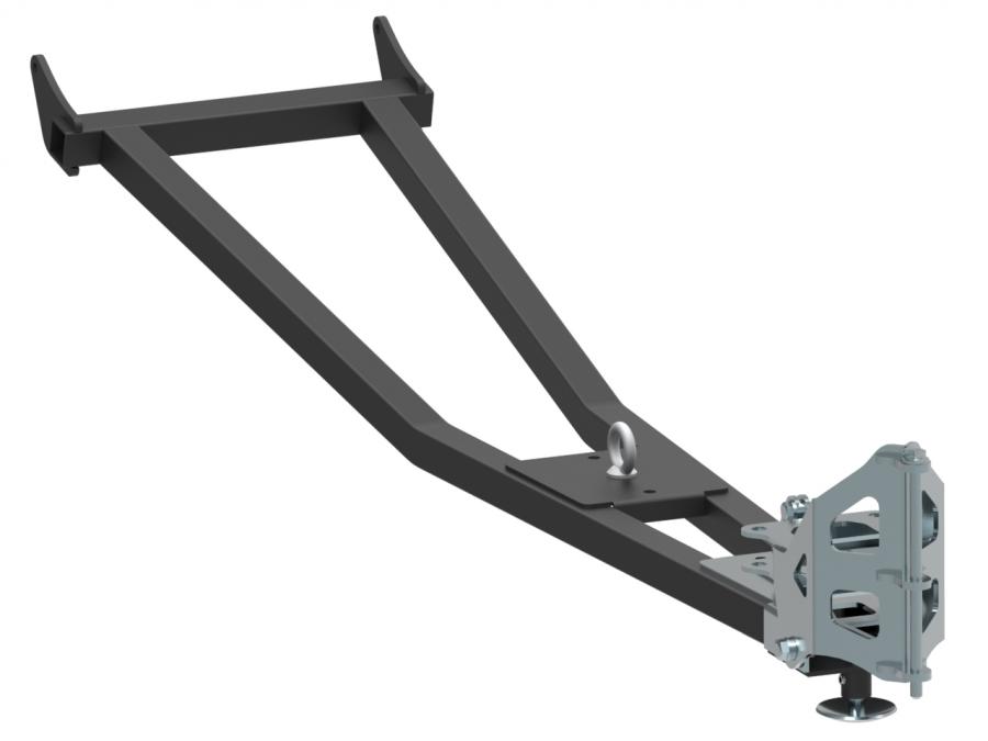 Push tube v-plow G2, mid-mount, for ATV with tracks, Iron Baltic - Image 2