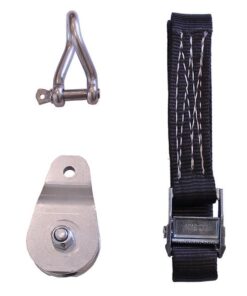 Pulley set for plow blade