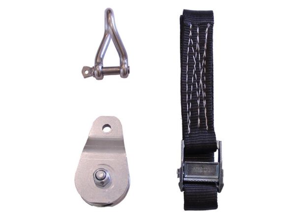 Pulley set for plow blade