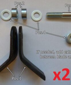 Y-blade set, flail mower, Iron Baltic
