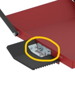 Left plastic blade bracket, Tracker 230, Iron Baltic
