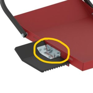 Right plastic blade bracket, Tracker 230, Iron Baltic