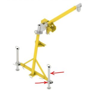Wire rope hoist IB 1200, support leg + bracket, Iron Baltic