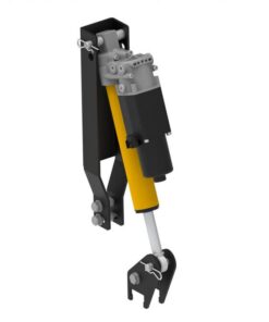 Electro-hydraulic height adjustment for flail mower, Iron Baltic