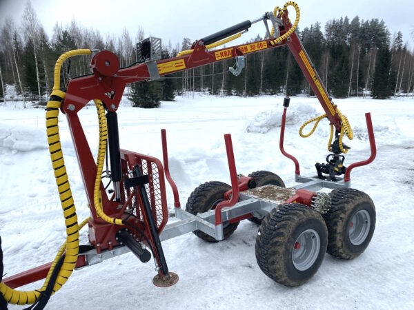 Hydraulic timber trailer T1750E 4WD, Kranman
