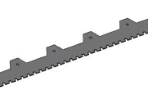 Snow blower serrated wear bar plate, Rammy